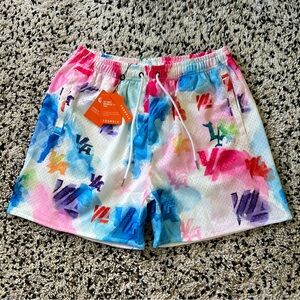 YoungLA Block Party Color Splash Mesh Gym Shorts Men’s Size XL